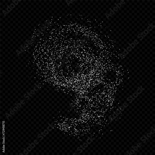 Flying salt crystals.