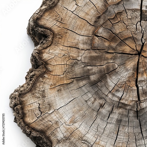 Cross Section of Cut Wood photo