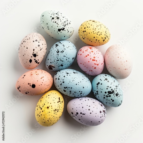 A Pile of Speckled Eggs Sitting on Top of Each Other
