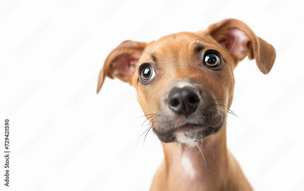 Close-Up Portrait of a Dog Gazing at the Camera Close-Up Portrait of a Dog Gazing at the Camera