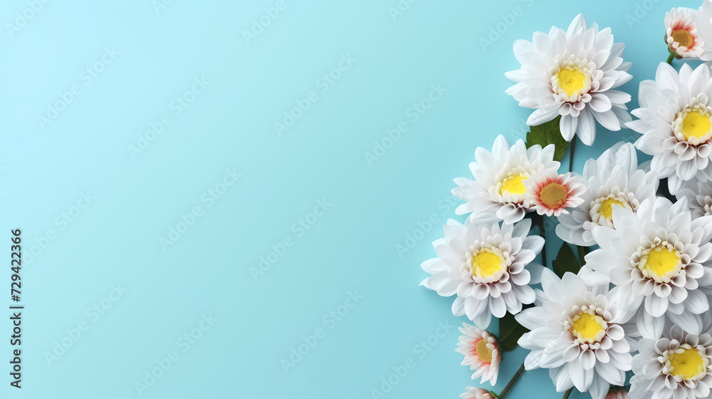 Fototapeta premium Women's Day, Valentine's Day, Mother's Day background concept, empty floral background with copy space