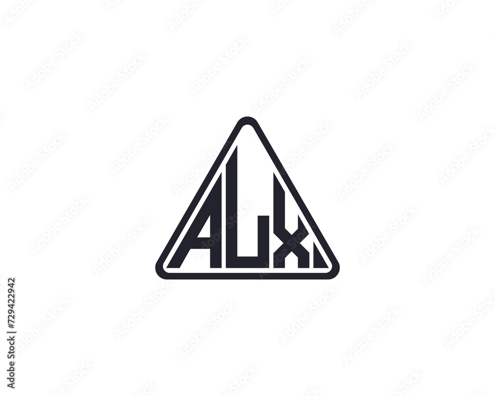 ALX logo design vector template