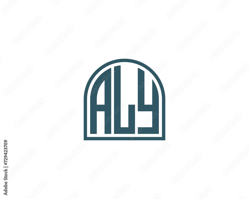 ALY Logo design vector template
