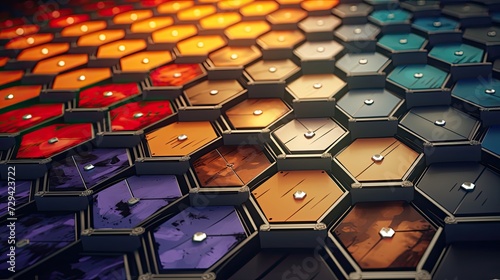 game electronic component hexagonal tiles