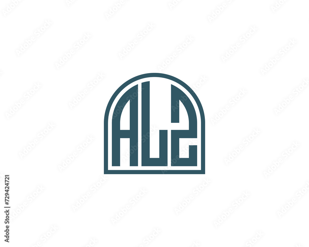 ALZ logo design vector template