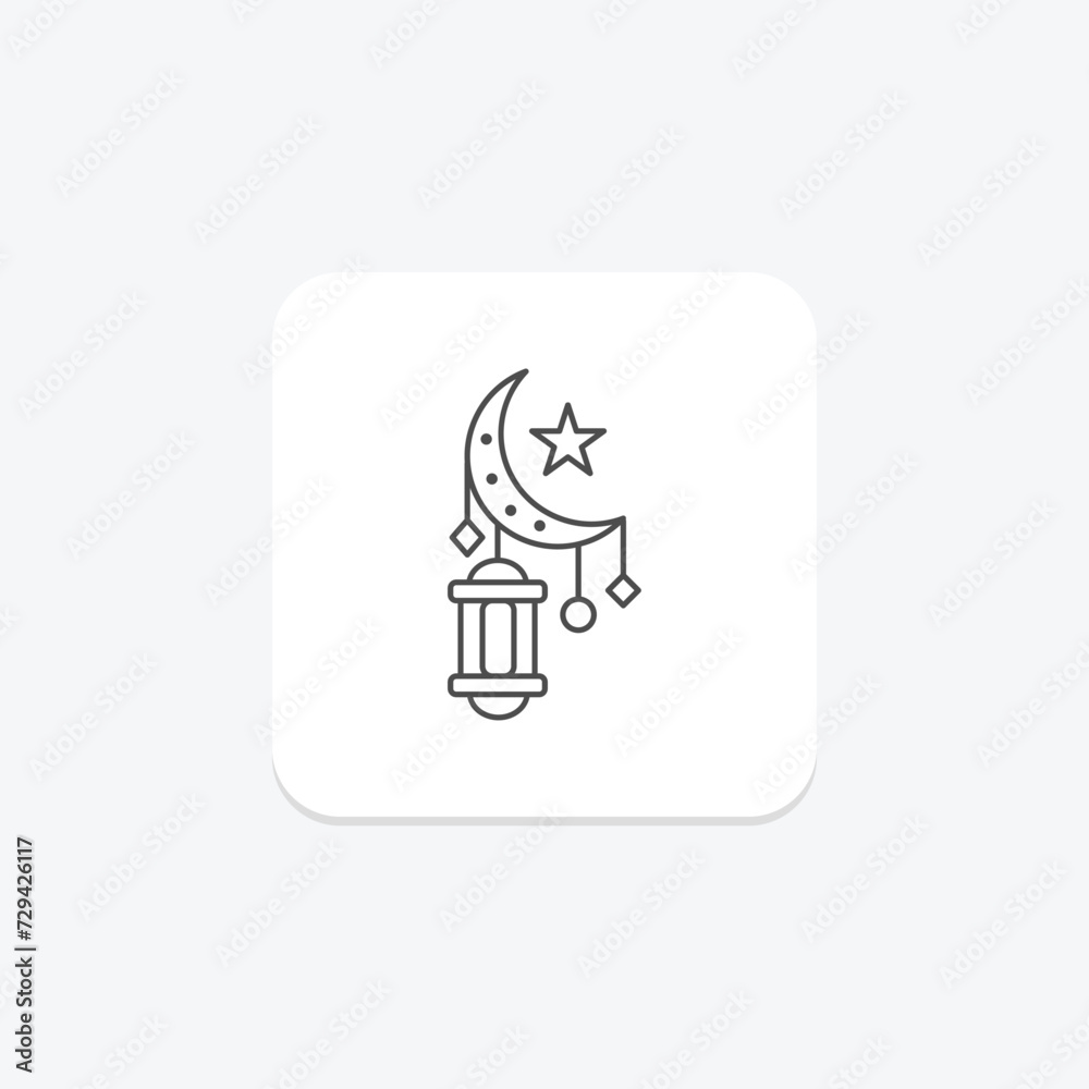 Eid Mubarak Greeting icon, eid, mubarak, greeting, wishes thinline icon, editable vector icon, pixel perfect, illustrator ai file Eid Mubarak Greeting icon, eid, mubarak, greeting, wishes thinline icon, editable vector icon, pixel perfect, illustrator ai file