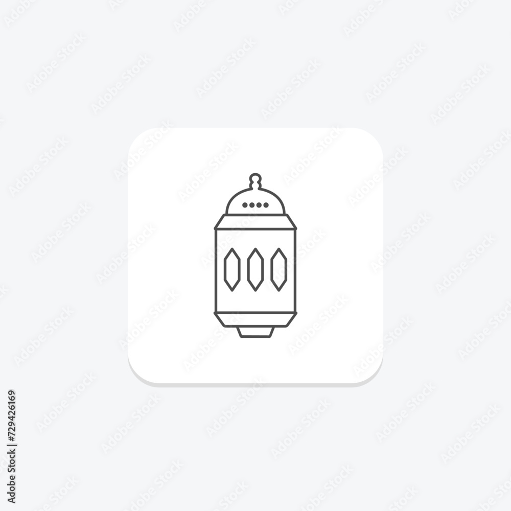 Fanoos Lantern icon, lantern, light, icon, fanoos lantern icon thinline icon, editable vector icon, pixel perfect, illustrator ai file Fanoos Lantern icon, lantern, light, icon, fanoos lantern icon thinline icon, editable vector icon, pixel perfect, illustrator ai file