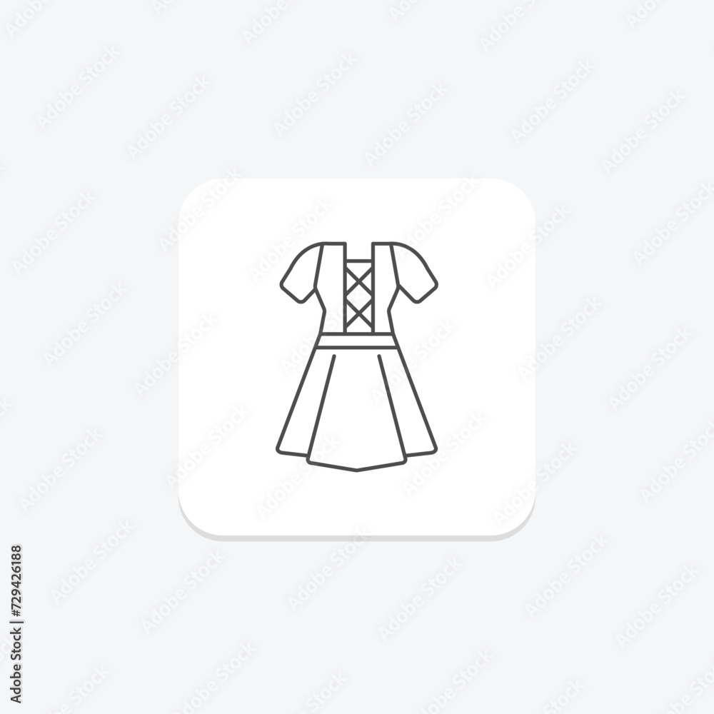 Traditional Clothing icon, clothing, attire, icon, cultural attire thinline icon, editable vector icon, pixel perfect, illustrator ai file Traditional Clothing icon, clothing, attire, icon, cultural attire thinline icon, editable vector icon, pixel perfect, illustrator ai file