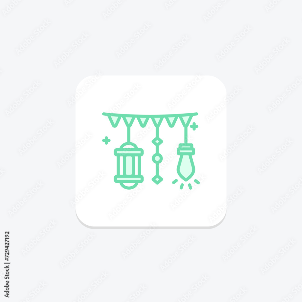 Eid Carnival icon, carnival, celebration, icon, festive carnival duotone line icon, editable vector icon, pixel perfect, illustrator ai file Eid Carnival icon, carnival, celebration, icon, festive carnival duotone line icon, editable vector icon, pixel perfect, illustrator ai file