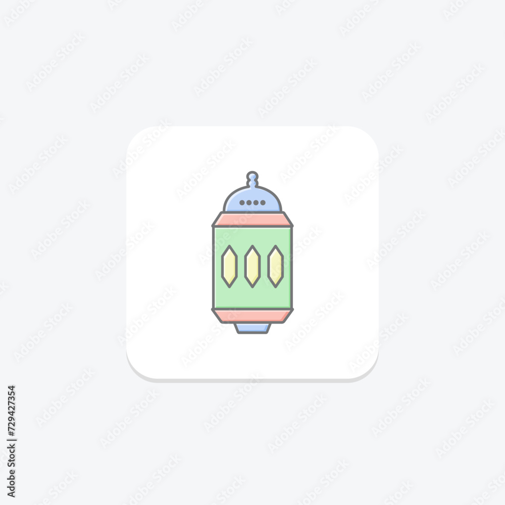 Fanoos Lantern icon, lantern, light, icon, fanoos lantern icon lineal color icon, editable vector icon, pixel perfect, illustrator ai file Fanoos Lantern icon, lantern, light, icon, fanoos lantern icon lineal color icon, editable vector icon, pixel perfect, illustrator ai file