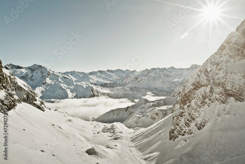 Beautiful winter mountain landscapes. Sankt Anton, Austria photo