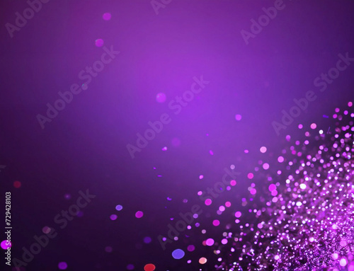 Bokeh wallpaper in pirple  colors with light particles, abstract background