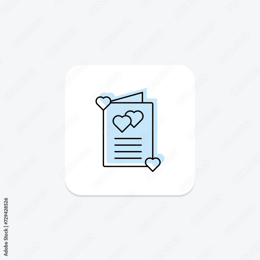 Valentines Card icon, card, love, greeting, message color shadow thinline icon, editable vector icon, pixel perfect, illustrator ai file Valentines Card icon, card, love, greeting, message color shadow thinline icon, editable vector icon, pixel perfect, illustrator ai file