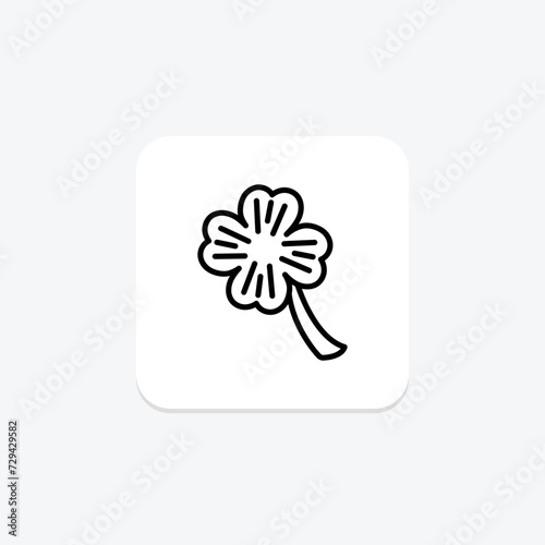 Lucky Clover icon, clover, irish, symbol, luck line icon, editable vector icon, pixel perfect, illustrator ai file