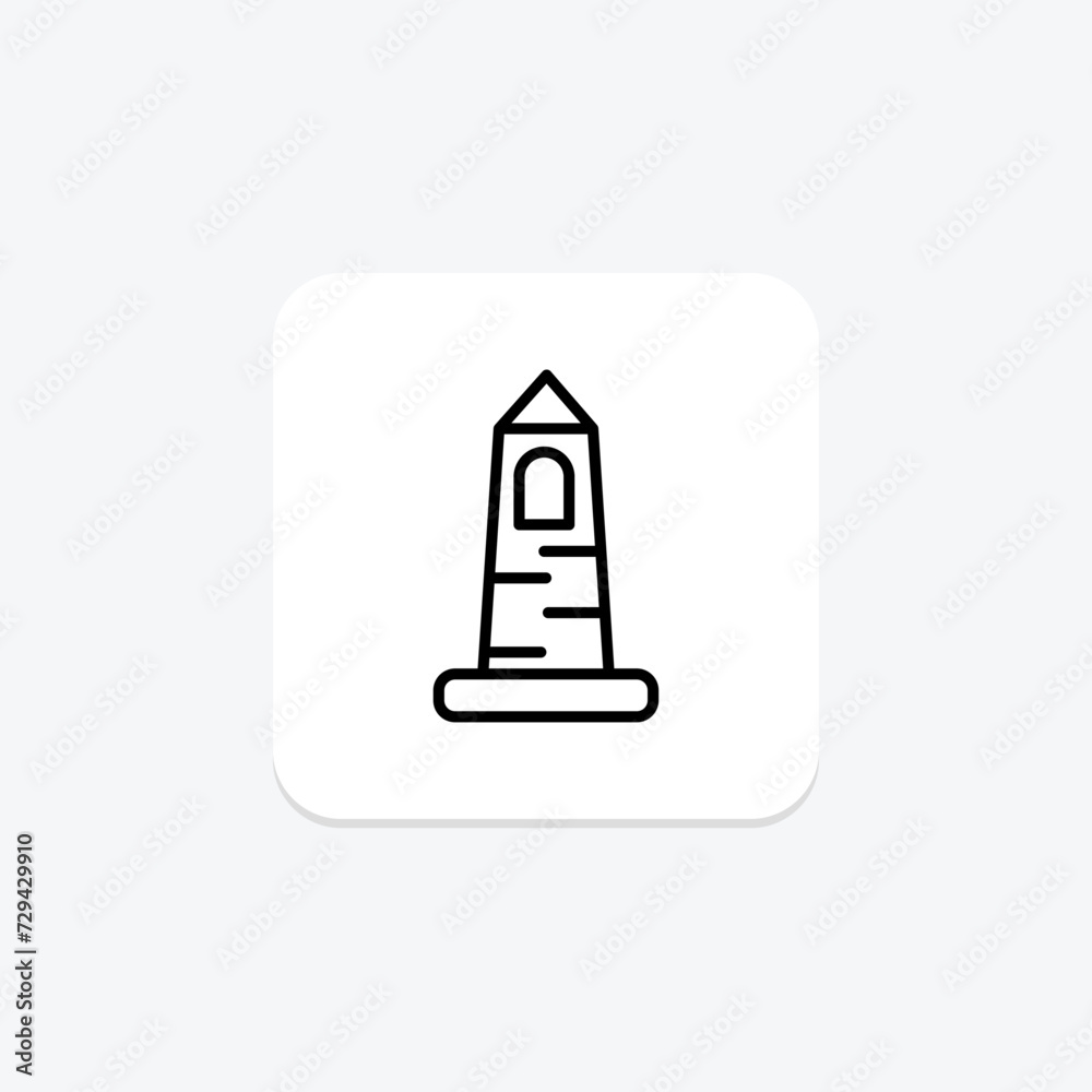 Irish Round Tower icon, round tower, irish, symbol, architecture line icon, editable vector icon, pixel perfect, illustrator ai file Irish Round Tower icon, round tower, irish, symbol, architecture line icon, editable vector icon, pixel perfect, illustrator ai file