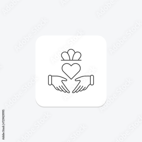Claddagh Ring icon, ring, irish, symbol, love thinline icon, editable vector icon, pixel perfect, illustrator ai file