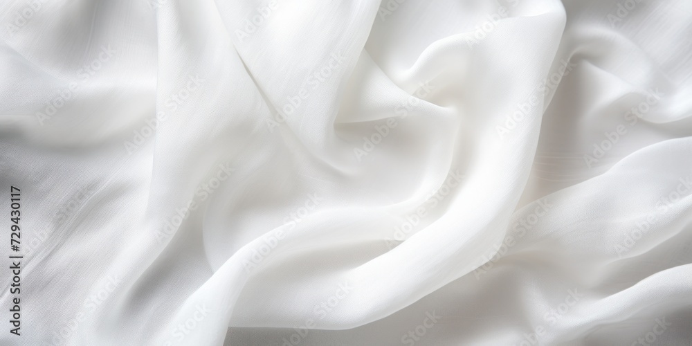 Obraz premium Elegant White Satin Material. Abstract Textile Background. Silk Fabric Smooth Texture. Generative AI