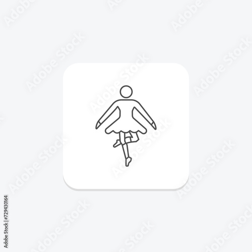 Irish Jig Dancer icon, dancer, irish, symbol, dance thinline icon, editable vector icon, pixel perfect, illustrator ai file