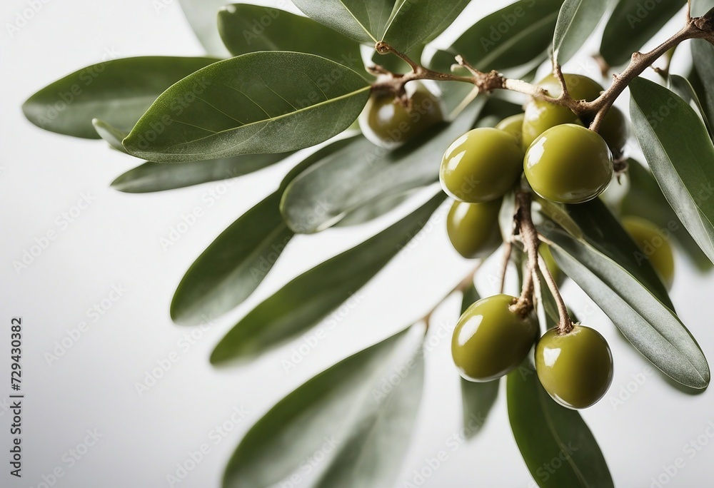 Delicious olives with leaves isolated on white background Delicious olives with leaves isolated on white background