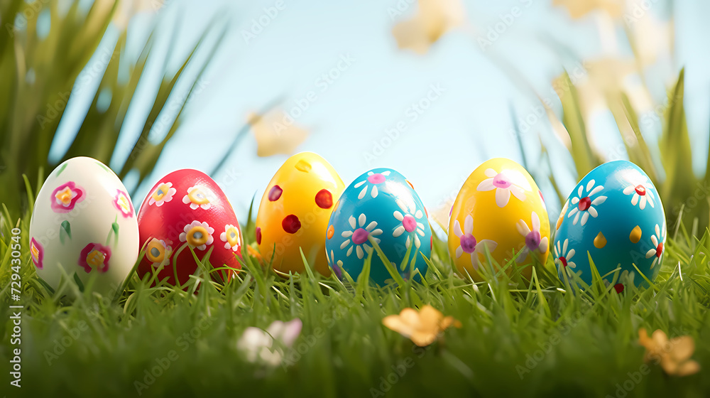 Easter banner with copy space