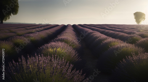 Capture the enchanting beauty of lavender fields bathed in the soft glow of twilight © Possibility Pages