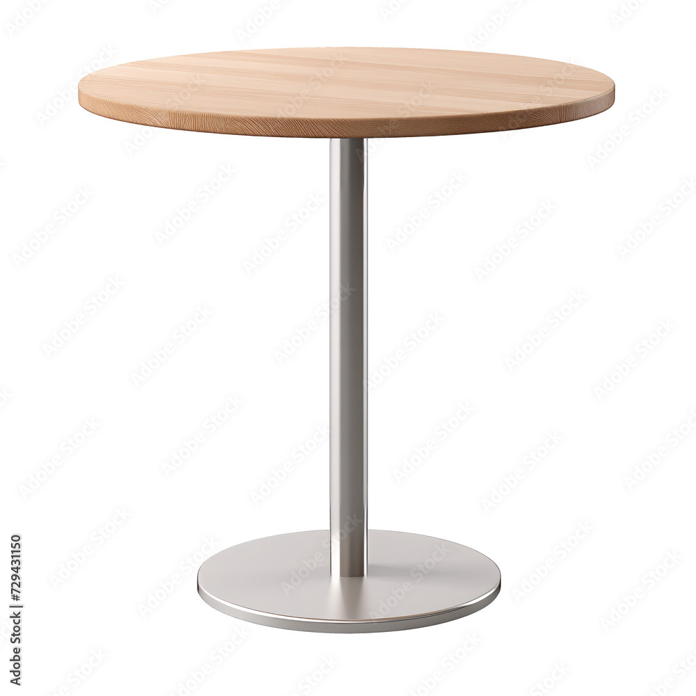 Round Bar Table. Scandinavian modern minimalist style. Transparent background, isolated image. Round Bar Table. Scandinavian modern minimalist style. Transparent background, isolated image.