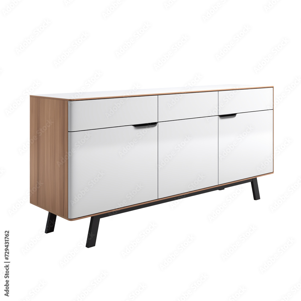 Sideboard Buffet. Scandinavian modern minimalist style. Transparent background, isolated image. Sideboard Buffet. Scandinavian modern minimalist style. Transparent background, isolated image.