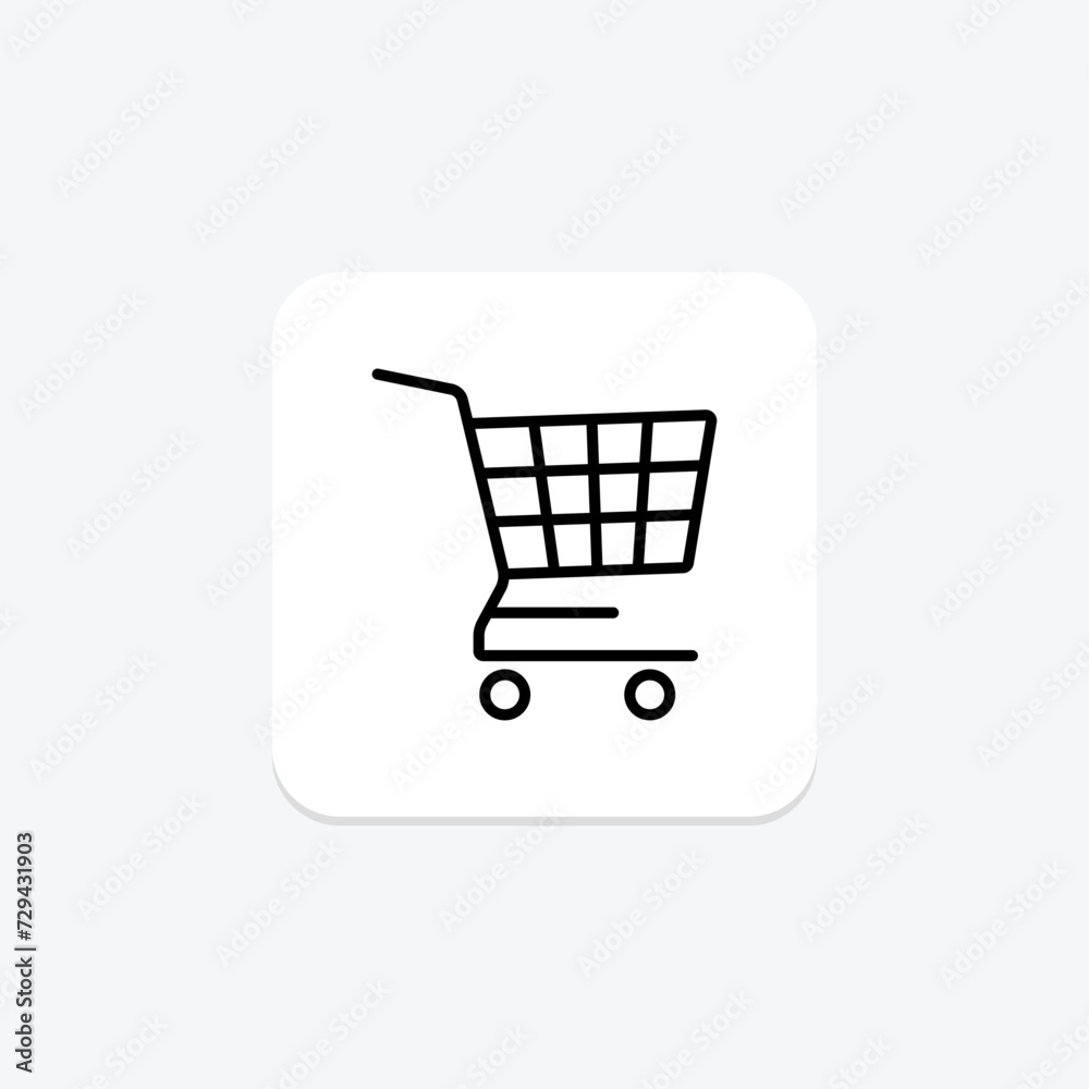 Empty Shopping Cart icon, empty, shopping cart, cart, retail line icon, editable vector icon, pixel perfect, illustrator ai file Empty Shopping Cart icon, empty, shopping cart, cart, retail line icon, editable vector icon, pixel perfect, illustrator ai file