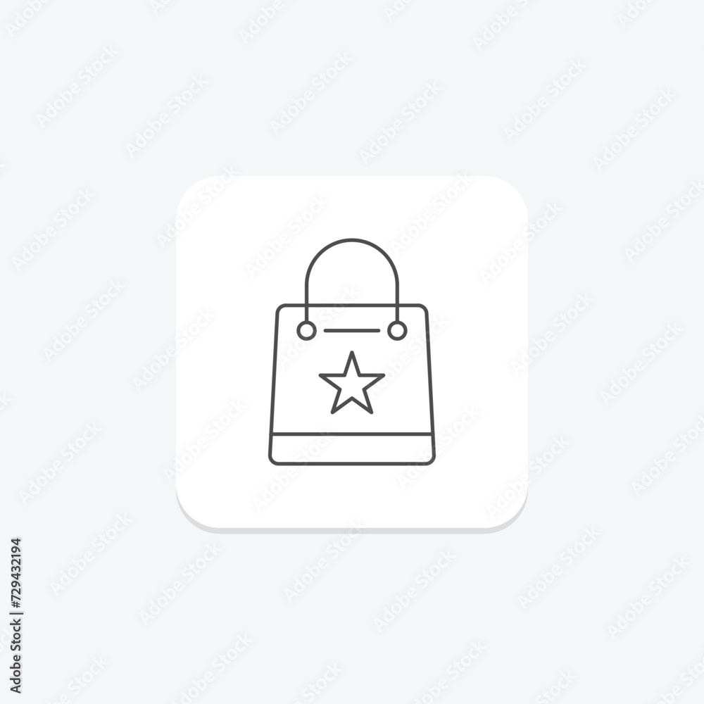 Shopping Bag icon, bag, shopping, purchase, retail thinline icon, editable vector icon, pixel perfect, illustrator ai file Shopping Bag icon, bag, shopping, purchase, retail thinline icon, editable vector icon, pixel perfect, illustrator ai file