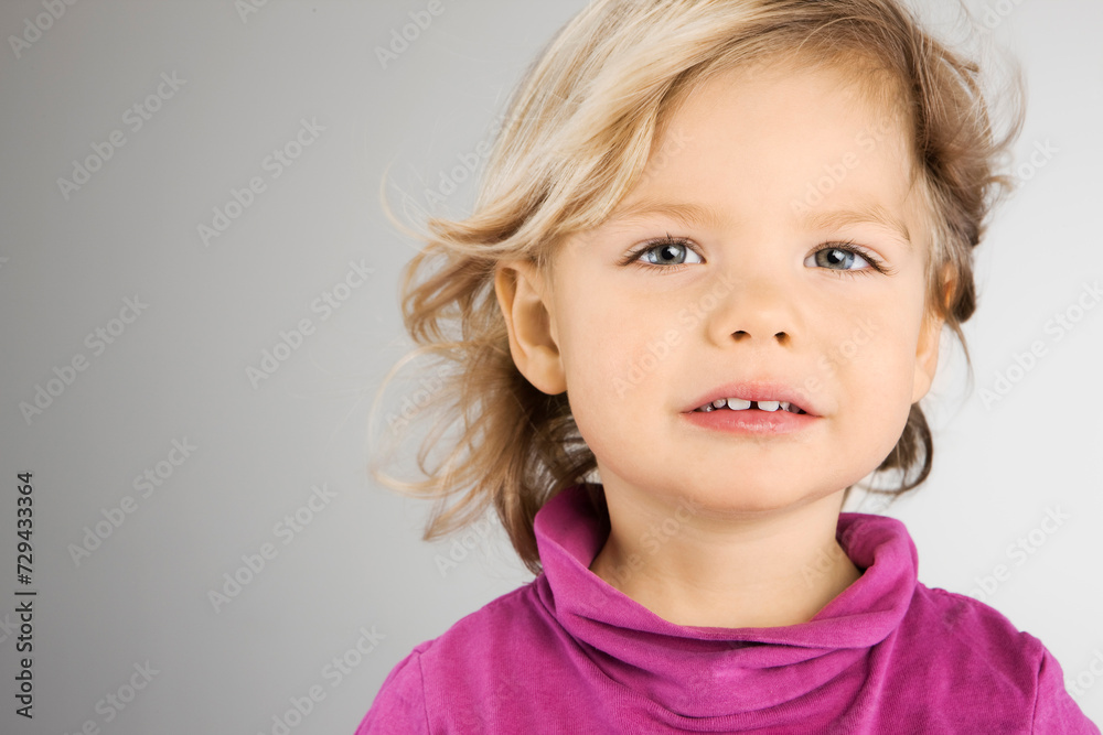 Portrait of young girl in the studio. Portrait of young girl in the studio.