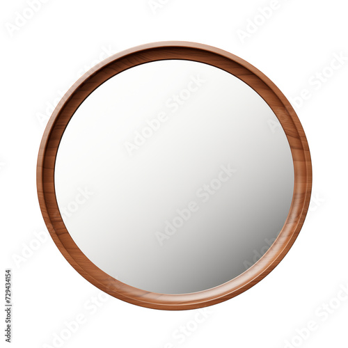 Wall Mounted Vanity Mirror. Scandinavian modern minimalist style. Transparent background, isolated image.