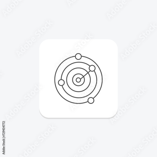 Weather Radar icon, radar, weather, icon, detection thinline icon, editable vector icon, pixel perfect, illustrator ai file