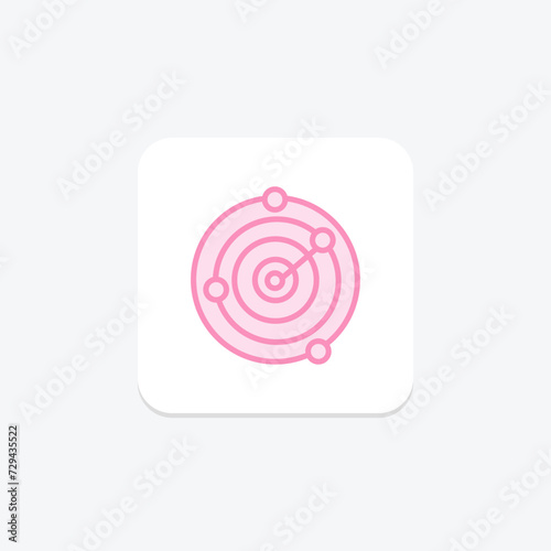 Weather Radar icon, radar, weather, icon, detection duotone line icon, editable vector icon, pixel perfect, illustrator ai file