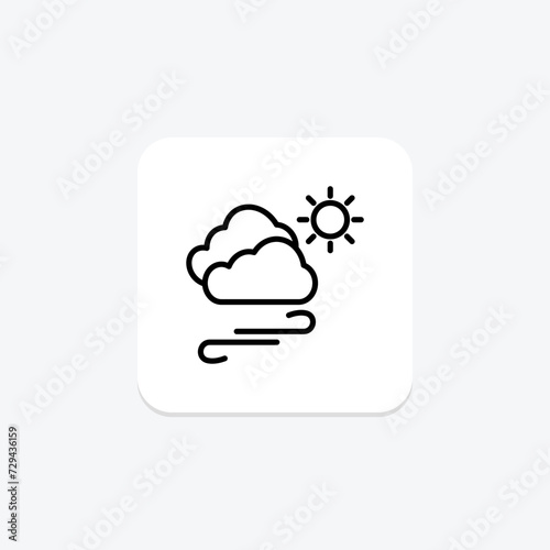Windy icon, wind, weather, icon, breezy line icon, editable vector icon, pixel perfect, illustrator ai file