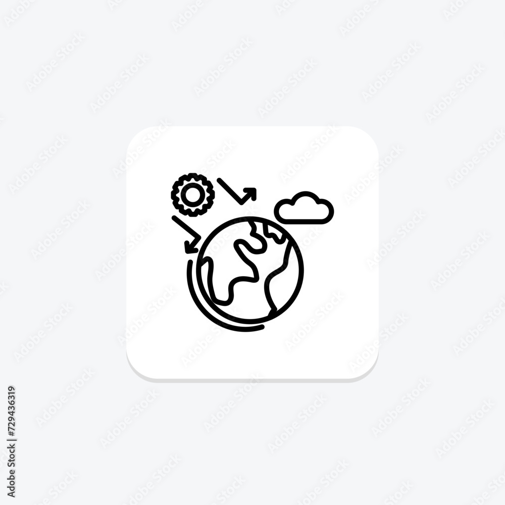 Climate Action icon, climate, action, environmental, activism line icon, editable vector icon, pixel perfect, illustrator ai file Climate Action icon, climate, action, environmental, activism line icon, editable vector icon, pixel perfect, illustrator ai file