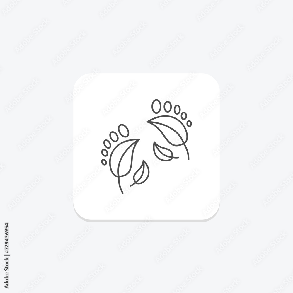 Carbon Footprint icon, carbon, footprint, emissions, impact thinline icon, editable vector icon, pixel perfect, illustrator ai file Carbon Footprint icon, carbon, footprint, emissions, impact thinline icon, editable vector icon, pixel perfect, illustrator ai file