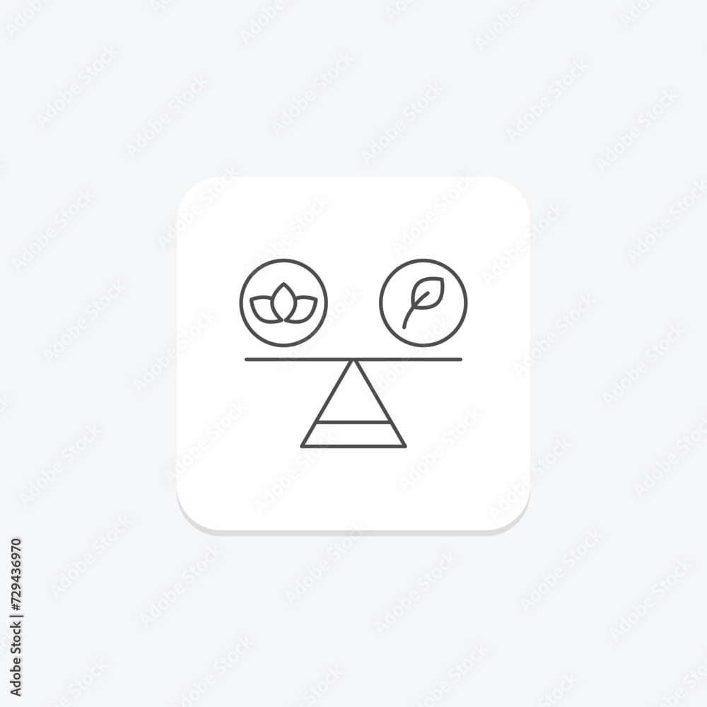 Ecological Balance icon, ecological, balance, harmony, equilibrium thinline icon, editable vector icon, pixel perfect, illustrator ai file Ecological Balance icon, ecological, balance, harmony, equilibrium thinline icon, editable vector icon, pixel perfect, illustrator ai file