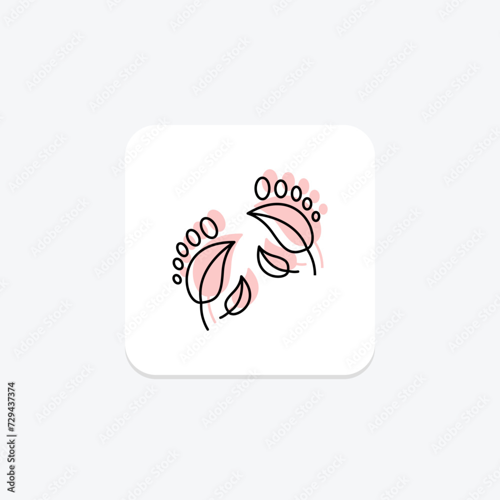 Carbon Footprint icon, carbon, footprint, emissions, impact color shadow thinline icon, editable vector icon, pixel perfect, illustrator ai file Carbon Footprint icon, carbon, footprint, emissions, impact color shadow thinline icon, editable vector icon, pixel perfect, illustrator ai file