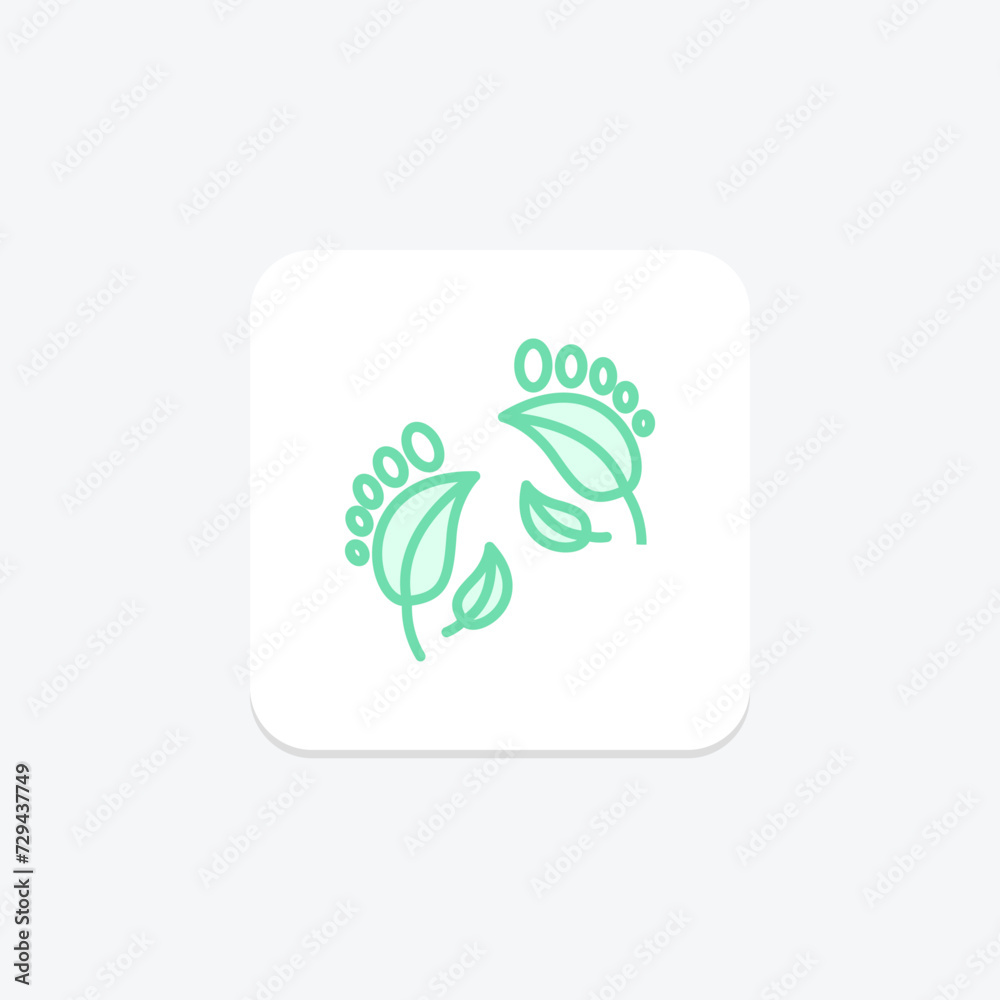 Carbon Footprint icon, carbon, footprint, emissions, impact duotone line icon, editable vector icon, pixel perfect, illustrator ai file Carbon Footprint icon, carbon, footprint, emissions, impact duotone line icon, editable vector icon, pixel perfect, illustrator ai file