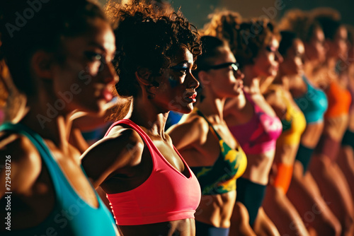 Retro Revival  1980s Aerobics Class Brings Back the Vibrant Energy of Colorful Leotards and Leg Warmers in a High-Energy Fitness Workout.  