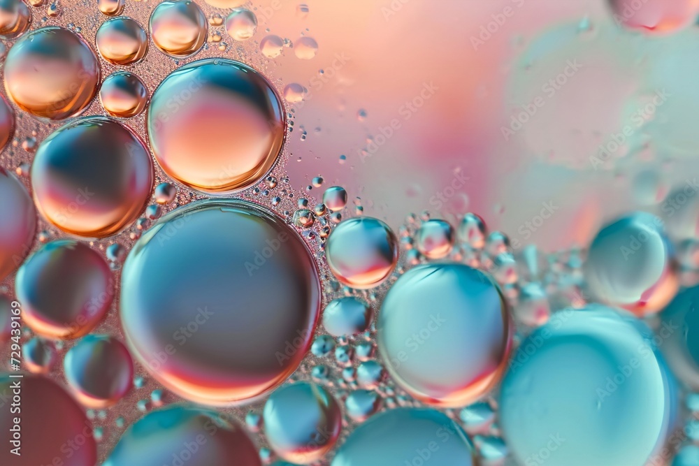 Bright and unique oil bubbles