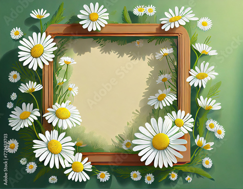 Blumen Bilderrahmen mit Platz für Fotos