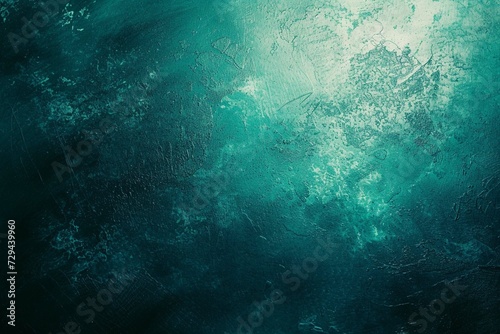 Green sea blue , color gradient rough abstract background shine bright light and glow template empty space , grainy noise grungy texture © Areesha
