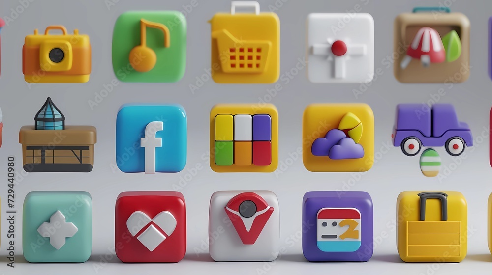 Set of 3d business icons. Trendy illustration of Digital Business, Marketing, Data Analysis, Social Media, Startup, Solutions, HR, Stock Market, Finance Set of 3d business icons. Trendy illustration of Digital Business, Marketing, Data Analysis, Social Media, Startup, Solutions, HR, Stock Market, Finance