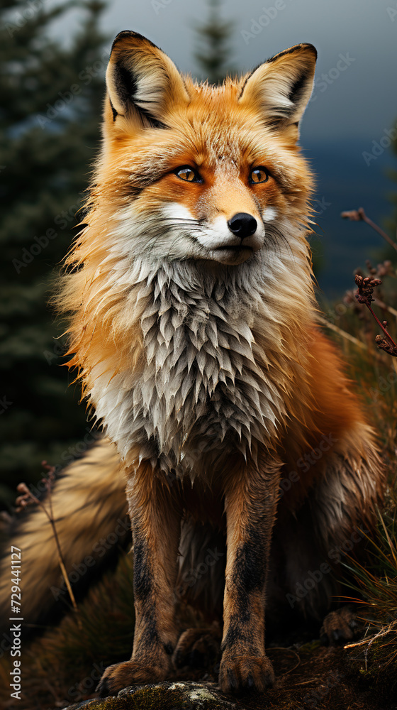 Obraz premium red fox vulpes