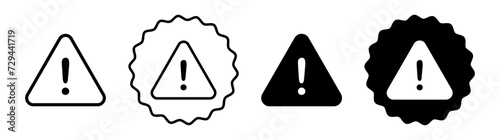 Disclaimer set in black and white color. Disclaimer simple flat icon vector