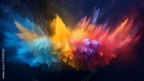 Colorful powder background  Indian festival Holi