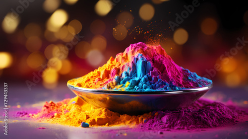 Colorful powder background, Indian festival Holi © Derby