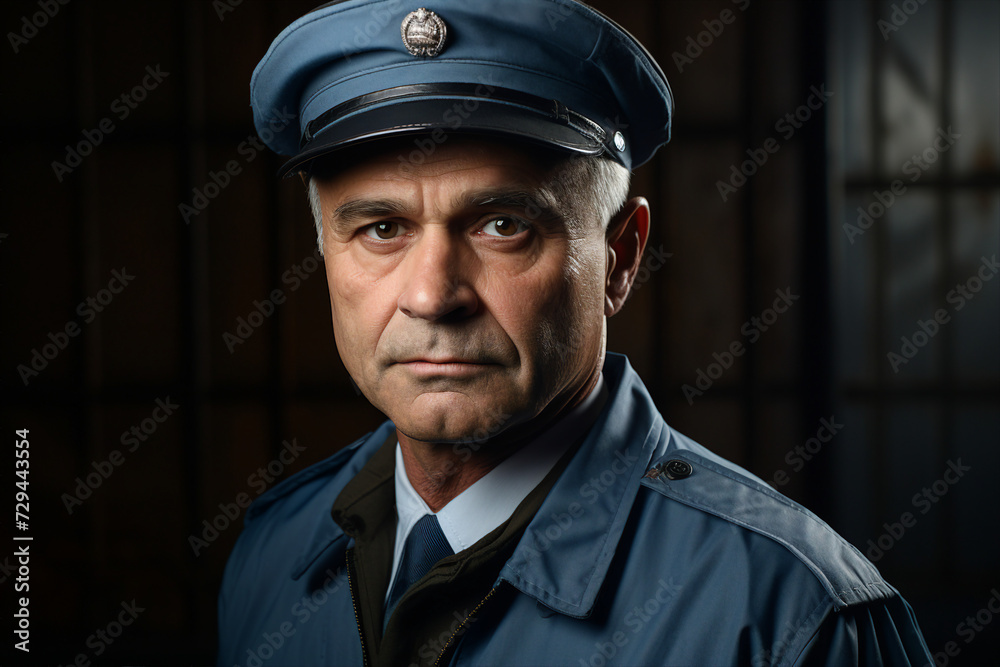 Export postal worker standing workplace delivery center Generative AI picture Export postal worker standing workplace delivery center Generative AI picture