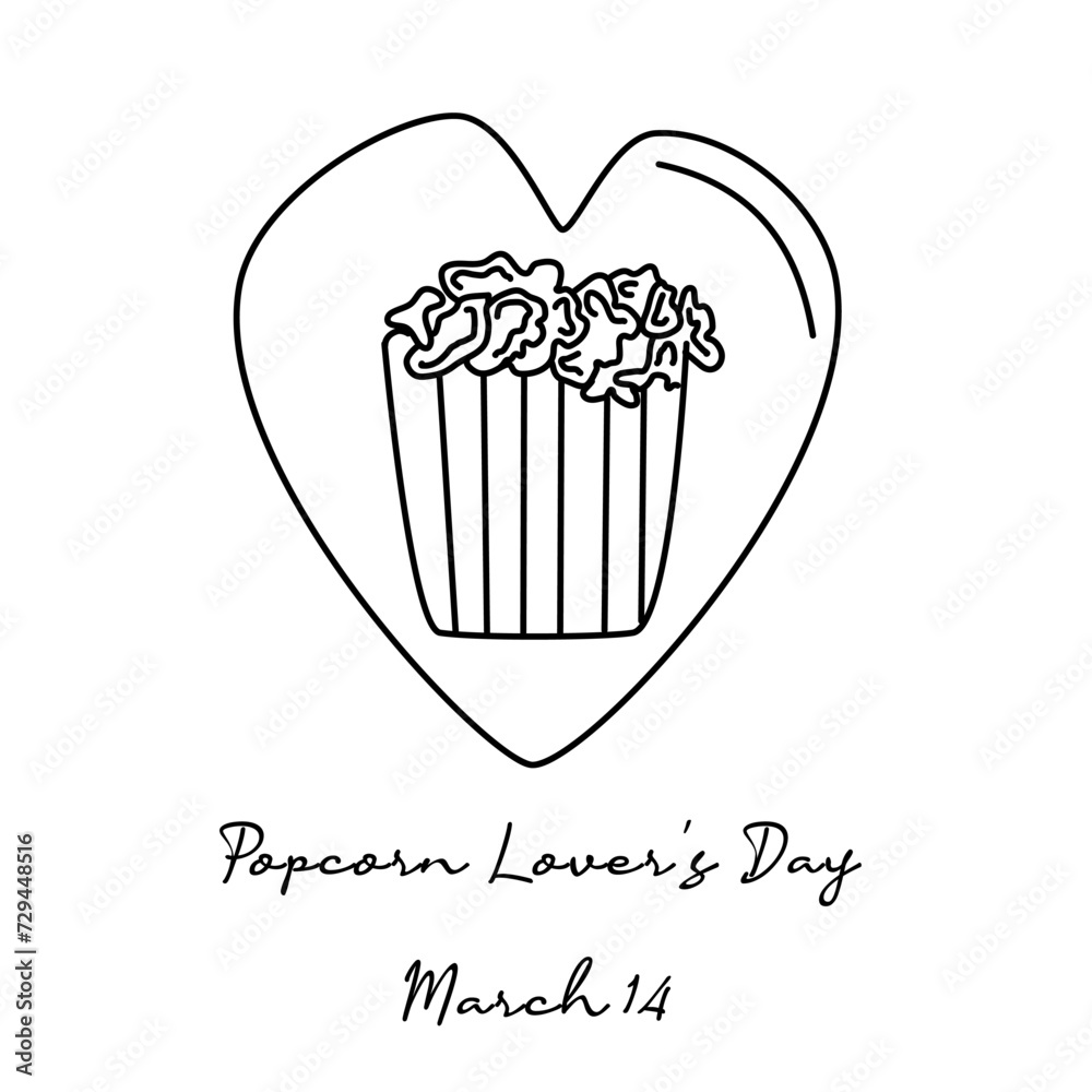 line art of Popcorn Lover's Day good for Popcorn Lover's Day celebrate. line art. illustration. line art of Popcorn Lover's Day good for Popcorn Lover's Day celebrate. line art. illustration.